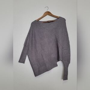 Fashion Nova Asymmetrical Batwing Ribbed Knit Blouse